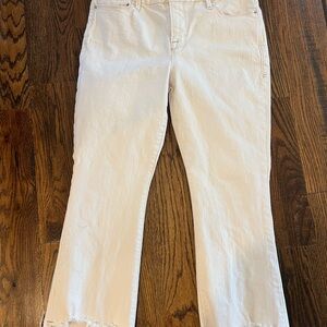 Frame Denim Le Crop Mini Boot Off-White/cream